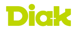 Diakonia-ammattikorkeakoulun logo, jossa lukeaa "Diak"